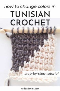 an image of how to change colors in turkish crochet step by step instructions