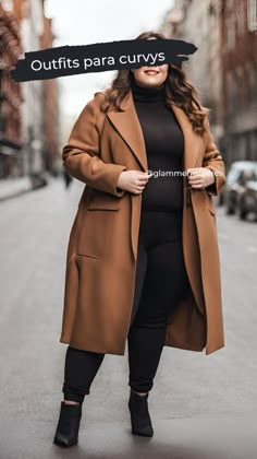 #outfitschicascurvy #asesoradeimagen #chile #plussize #glammer #uruguay #modafemenina #españa #modayestilo Curvy Winter Outfits, Curvy Casual Outfits, Plus Size Winter Outfits, Plus Zise, Plus Size Fall Fashion, Plus Size Fashion Tips, Plus Size Winter