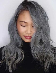 Ash Blonde Hair Ideas, Asian Hair Dye, Smokey Hair, Hair Color Asian, Ash Blonde Hair Colour, Hair Tint, Hot Hair Colors, Hair Color Crazy, Asian Ladies