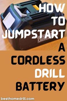 How To Jumpstart A Cordless Drill Battery Trailer Dolly, Car Batteries