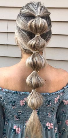 Ways To Wear Braids, Competition Hair, Hoco Hair Ideas Ponytail, Hoco Hair Ideas Updo Hairstyle, Cheer Hair, Bubble Braids, Braid Hairstyle, Dance Hairstyles