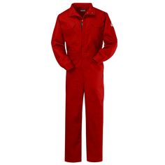 PRICES MAY VARY. 100% Cotton Made in the USA or Imported Zipper closure Machine Wash This CAT2 FR/AR garment provides a Arc Rating of ATPV 11 calories/cm² and is UL certified to be NFPA 2112 compliant. This midweight premium coverall provides CAT 2 FR/AR protection with added features for comfort and convenience 100% Cotton Imported, Made in USA Fabric Premium features like side vent openings and a deep-pleated action back provide added mobility while you work Insulated Coveralls, Coveralls Mens, Work Coveralls, Men's Dungarees, Red Overalls, Red Kap, Safety Clothing, Halloween 3, Mens Workwear