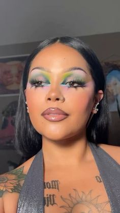 Colored Eyebrows, Artsy Makeup, Makeup For Black Skin, Brown Skin Makeup, Face Beat, Cool Makeup Looks, Unique Makeup, Glam Makeup Look, Dope Makeup