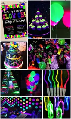 neon glow in the dark party