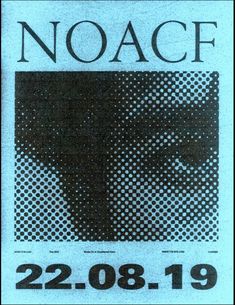 the front page of noacf magazine with an image of a man's face