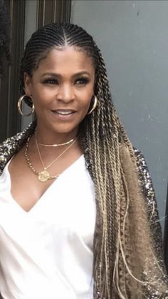 Nia Long Braids, Nia Long Hairstyles, Twist Styles On Natural Hair, Hair Cornrows Styles, Natural Hair Cornrows, Hairstyle On Natural Hair, Natural Hair Twist Styles, Styles On Natural Hair, Hair Cornrows