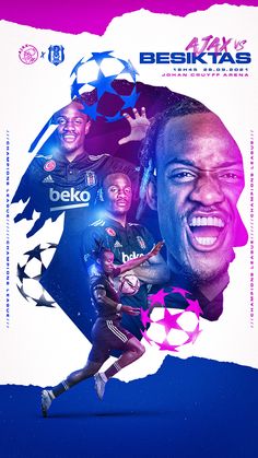 the poster for soccer's upcoming game is shown