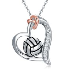 PRICES MAY VARY. 【Volleyball Necklace】The volleyball sterling silver necklace express your enthusiasm to volleyball .The pendant is a inspaired jewelry which bring us faith,courage and lucky. This is a well-crafted necklace for women，girls and sportslover. 【925 Sterling Silver】the volleyball pendant is made of 925 sterling siver which is a mix of 92.5% silver with alloys to add strength and durability.Lead free,nickel free,anti-allergy and high polished. 【Craft】 The Chain is dainty but sturdy an Volleyball Bff Necklaces, Golf Necklace, Volleyball Necklace, Volleyball, Pendant Jewelry, Gifts For Women, Jewelry Gifts, For Women, Pendant