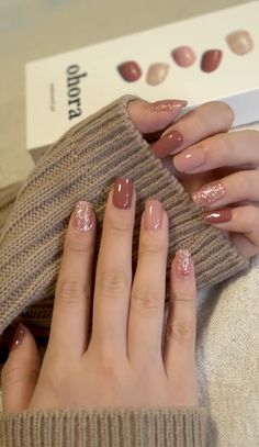 Ongles Beiges, Fall Gel Nails, Dipped Nails, Classy Nails