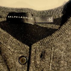 Ralph Lauren Black Label Cashmere Sweater Size L - Small Defect On Left Upper Should Barely Noticeable- Worn Once Ralph Lauren Black Label, Ralph Lauren Men, Cashmere Sweater, Black Label, Cashmere Sweaters, Colorful Sweaters, Sweater Sizes, Black Gray, Black And Grey