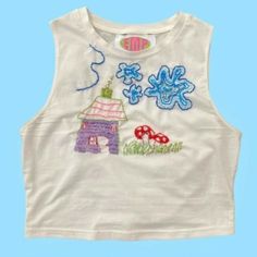 Simple Shirts To Sew, Painting On Clothing, 70s Embroidery, Embroidery T Shirt, Embroidery Top, Dream Clothes, Look Cool