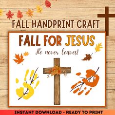 fall for jesus printable craft kit