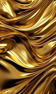 an abstract gold background with wavy lines