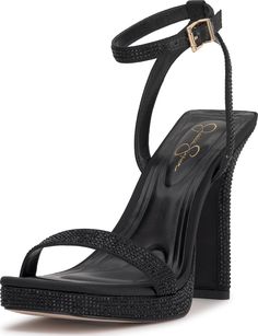 PRICES MAY VARY. Sandals Satin Upper Heel Height (IN) 4.3 Platform Height (IN) 0.6 Stiletto Heel Open Square Toe Heeled Sandal, Heeled Sandals, Stiletto Heel, Jessica Simpson, Special Features, Stiletto Heels, Sandals Heels, Heel Height, Tacos