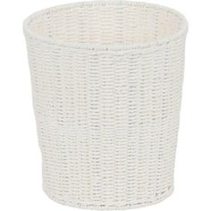 a white wicker basket on a white background