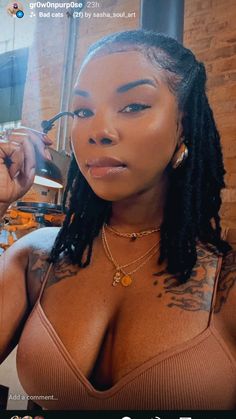 #locstyles #locs Locs Hairstyles For Vacation, Loc Styles For Photoshoot, Megan Good Locs, Meagan Good Locs, Long Loc Ponytail Styles, Waterfall Locs, Elegant Loc Styles, Elegant Loc Styles Black Women, 50 Locs