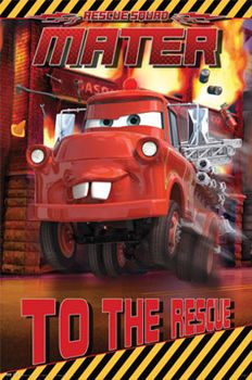 cars matere to the rescue dvd cover with character from disney pixars movie