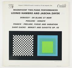 the back cover of an album with black and white squares