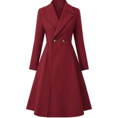 This Women's Trench Coat Is Made Of Polyester Blend, Anti Cold And Windproof, Keep Warmth And Durable, Wear This Womens Winter Coat To Keep You Warm All Days. This Women's Pea Coat Has Classic And Simple Features, Which Creates Stunning Curve, Wear This Women's Long Trench Coat Making You More Beautiful, Fashionable And Elegant. Elegant Burgundy Outerwear With Button Closure, Red Double-breasted Outerwear For Office, Womens Winter Coat, Trench Coats Women Long, Women's Trench Coat, Pea Coats Women, Red Trench Coat, Long Trench, Long Trench Coat