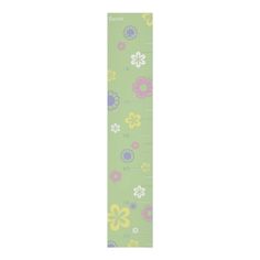 a green growth chart with flowers on it