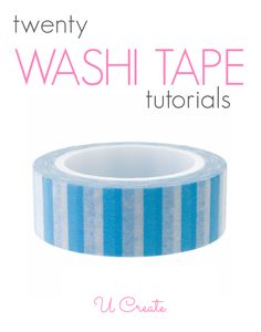 a blue and white striped washi tape with the words twenty washi tape instructions