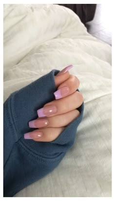 Recipes French, Lilac Nails, French Pink, Edgy Nails, Pink French, Nails Aesthetic, Acrylic Coffin, Her Nails