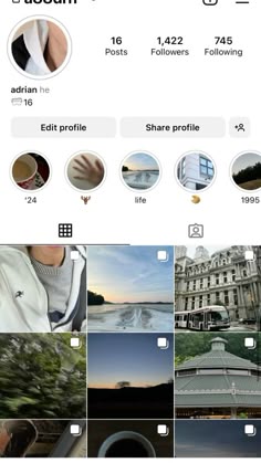 the instagram page is filled with different pictures