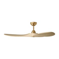 a gold ceiling fan on a white background