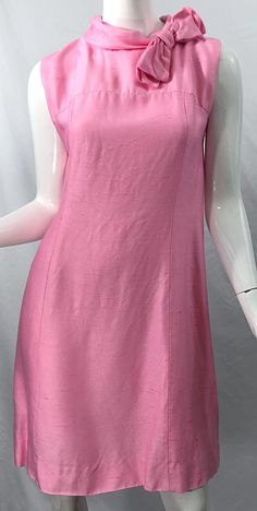 Pink 60s Outfit, Pink 60s Dress, 60s Dresses Vintage, Hachi Style, 1960s Fashion Dress, Style Silk Dress, 60s Party Dress, 60s Barbie, 1960s Fashion Women