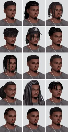 many different types of dreadlocks are shown in this screenshoter's face