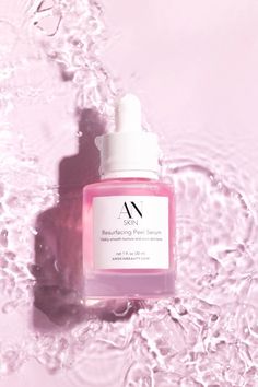 Resurfacing Peel Serum - AN Skin & Beauty Pink Serum, Beauty Shoot, Minimize Pores, Skin Serum, Brightening Serum, Smoother Skin, Lactic Acid, Computer Graphics, Beauty Product