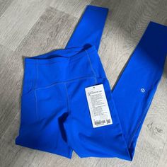 Swift Speed Hr Tight 28” Royal Blue Brand New Lulu Leggings Blue Lululemon Leggings, 2024 List, Royal Blue Leggings, Lulu Outfits, Lulu Leggings, Lululemon Align Leggings, Athletic Clothes, Cute Leggings, Nike Accessories