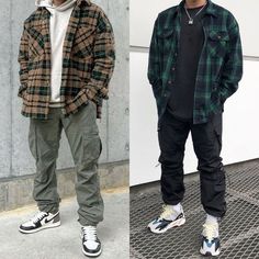 Korean Streetwear Men, 2023 Winter Outfits, Winter Outfits Men Streetwear, Flannel Outfits Men, Streetwear 2023, Mens Fits, Outfits Men Streetwear, Streetwear Ideas, Streetwear Korean