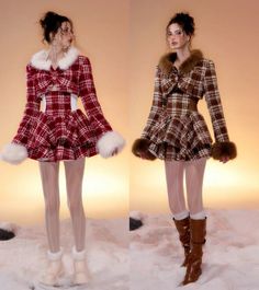 The Idol Outfits, Movie Star Outfits, Winter High Fashion, Fashion Designer Outfits, Prep Fashion, Winter Runway, Winter Sets, Fall Skirt, Christmas Outfit Ideas