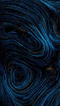 an abstract blue background with stars and swirls