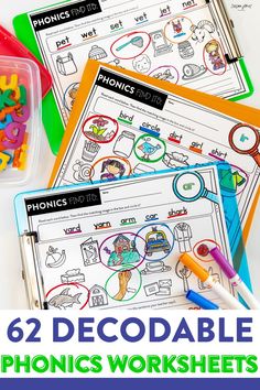 these printable phonics worksheets are perfect for beginning and ending sounds