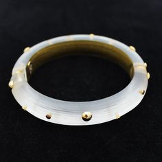 Check out Alexis Bittar Clear Lucite Hinged Clamper Bangle Bracelet w/ Gold Studs Magnetic, the latest item I added on eBay! #eBay #eBaySeller Alexis Bittar Earrings, Alexis Bittar Jewelry, Lucite Jewelry, Alexis Bittar, Gold Studs, Bangle Bracelet, Bangle Bracelets, Vintage Jewelry, Magnets