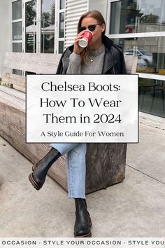 Get inspired and create chic Chelsea boots outfits with jeans in 2024. Whether you prefer black, brown, or beige, find out how to wear these boots in every season. Perfect for women looking for chunky styles that work for summer, spring looks, fall fits, winter warmth, and work outfits too! (women's fashion & style) Chunky Fall Boots Outfit, Black Jeans Chelsea Boots Outfit, Chaco Chelsea Boots, Chelsea Boot And Jeans, Booties Outfit 2024, Brown Boots And Jeans Outfit, Winter Booties Outfit, Womens Chelsea Boots Outfits, Boot Trends Fall 2024