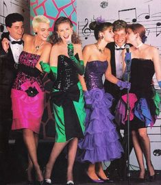 80 Prom Dress, 1980s Prom Dress 80s Fashion, 1980s Formal Fashion, 90s Prom Party Ideas, Tacky Prom Dress, 80s Prom Outfits, 80s Prom Hair, Footloose Costumes, 80s Formal Dress