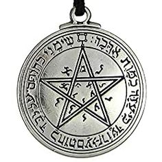 a pentagramil pendant with the words, click here to view on this page