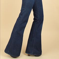 Dark Blue Jeans Denim Bell Bottoms 1970’s Student 100% Cotton Orange Tag Waist 26” Inseam Length 27” Deadstock Rare Vintage Find Super Flared Wide Leg Made In Usa Super Rad Super Cute These Are Super Awesome Burning Man Pinup Boho Bohemian Gypsy Glam Doll Sexy Fitted Festival Rave Concert Music Events Club Dance Party Costume Johnny Was Biya For Love And Lemons Free People 4 Love And Liberty Free People Pete And Greta Vintage Bell Bottoms, Denim Bell Bottoms, Thrift List, Rave Concert, Button Fly Pants, Club Dance, Denim Jeans Pants, Glam Doll, Purple Jeans