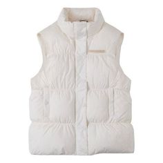 (WMNS) Converse Synthetic Super Puffer Vest 'Cream White' 10025203-A02 Puffer Vest White, Puff Vest, Vest White, Puffer Vest, Cream White, Puffer, Converse, Cream, White