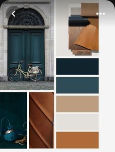 the color scheme is teal, brown, and blue with an image of a bicycle