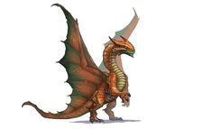 a very cute looking dragon with big wings