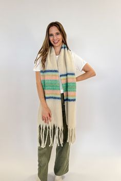 This scarf is designed to be long, warm, and incredibly soft to keep you cozy during the colder months. It also features tassels and stylish stripes for a fashionable touch. Details Super thick Nice, long length Tassels 100% Acrylic Capri Set, Flannel Men, Bamboo Pajamas, Loungewear Luxury, Loungewear Sets, Plus Size Shopping, Blanket Scarf, British Indian, Long Length