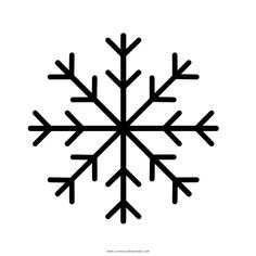 a black and white snowflake on a white background