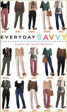 Want to make getting dressed every morning easy? Check out these Amazon Fall Outfit Ideas that mix and match for 15 women's fashion outfits! This wardrobe is cute and many items are available from Amazon Prime or with free shipping. Many items are also included in Prime wardrobe so you can try them on in Amazon Fall Outfits, Hair Styles To Try, Holiday Party Outfit Christmas, Capsule Wardrobe Outfits, Try On Hairstyles, Clothing Blogs, Seasons Change, Stylish Mom, Christmas Party Outfits