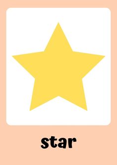 a yellow star with the word star below it