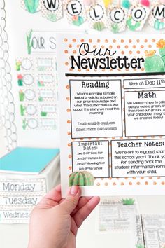 class newsletter template classroom newsletter Calming Classroom, Editable Newsletter Templates, Classroom Newsletter Template, School Elementary, Printable Classroom Decor, Classroom Newsletter, Back To School Bulletin Boards