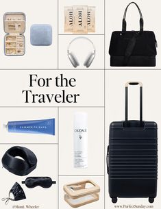 the contents of a travel bag are shown